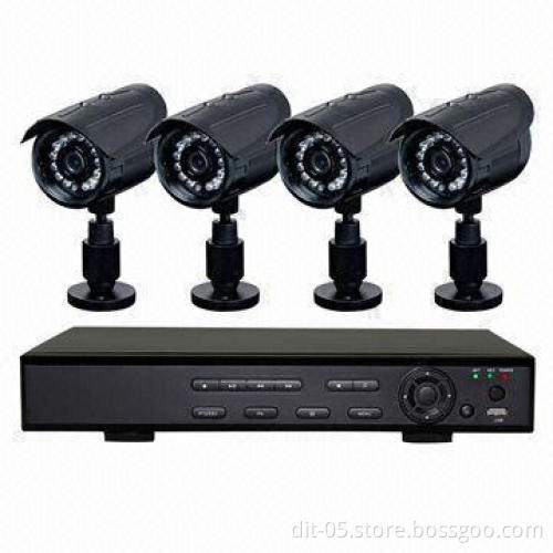 4 Channels D1 H.264 Standalone DVR Kit, Support PTZ Control